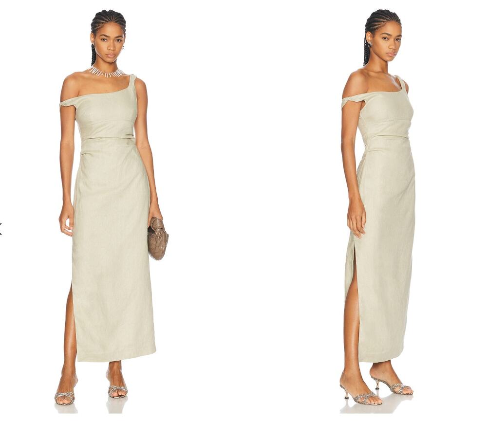 SIR. Women's Natural Tamara Linen Maxi Dress Size 0
